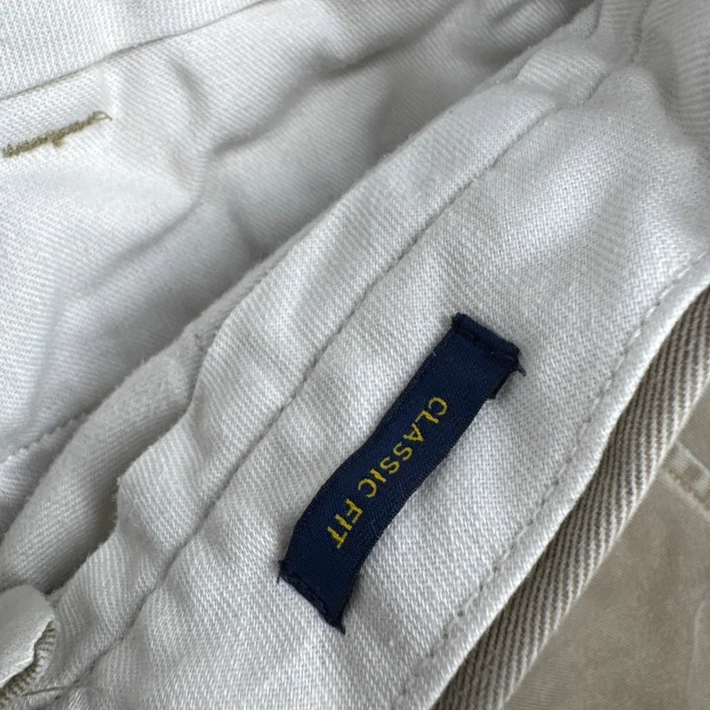 Polo Ralph Lauren Chino Casual Pants‎ Beige Classic Fit Men's Size 34x23